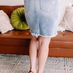 No Ship Drop Ship Blue Jean Baby, LA Lady Risen Denim Skirt New Arrivals