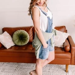 No Ship Drop Ship New Arrivals Only Good Vibes Short Overalls