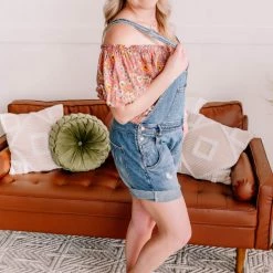 No Ship Drop Ship New Arrivals Only Good Vibes Short Overalls