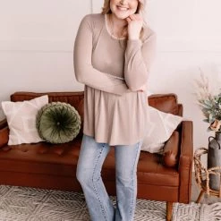 No Ship Drop Ship Soft Edges Crochet Knit Trim Top In Sand New Arrivals