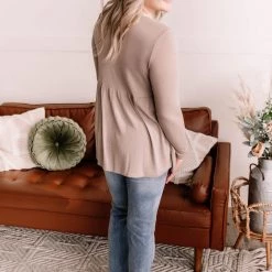 No Ship Drop Ship Soft Edges Crochet Knit Trim Top In Sand New Arrivals