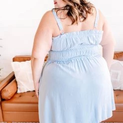 No Ship Drop Ship New Arrivals Holding It Together Smocked Button Up Dress In Baby Blue 20 No Ship Drop Ship New Arrivals Holding It Together Smocked Button Up Dress In Baby Blue