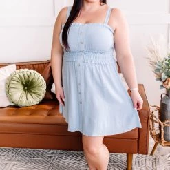 No Ship Drop Ship New Arrivals Holding It Together Smocked Button Up Dress In Baby Blue 14 No Ship Drop Ship New Arrivals Holding It Together Smocked Button Up Dress In Baby Blue