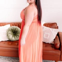 No Ship Drop Ship Setting Sun Dreamsicle Embroidered Dress New Arrivals