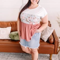 No Ship Drop Ship Always Be My Babydoll In Blue And Mauve Floral