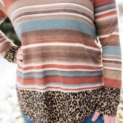 No Ship Drop Ship New Arrivals Dipped In Leopard Top