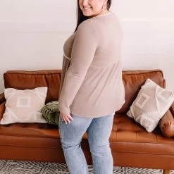 No Ship Drop Ship Soft Edges Crochet Knit Trim Top In Sand New Arrivals