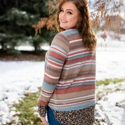 No Ship Drop Ship New Arrivals Dipped In Leopard Top