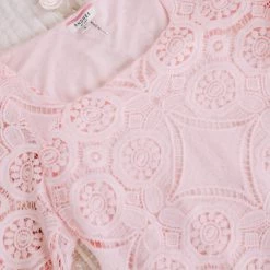 No Ship Drop Ship Take A Shine To Pink Lace Top