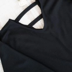 No Ship Drop Ship New Arrivals Cross My Back Dolman Top In Black