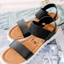 No Ship Drop Ship Blowfish Black Cosmic Dyecut Sandals