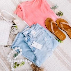 No Ship Drop Ship New Arrivals Fade Away Dip Dyed Tee In Coral