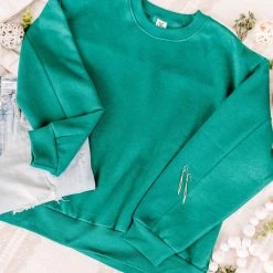No Ship Drop Ship Get Fleeced Sweatshirt In Emerald Green