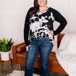 No Ship Drop Ship New Arrivals Mixed Emotions In Black/White Floral