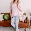 No Ship Drop Ship Take A Shine To Pink Lace Top