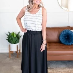 No Ship Drop Ship End Of The Line Striped Sleeveless Top New Arrivals