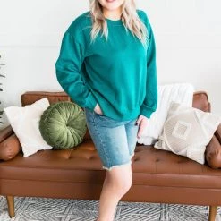 No Ship Drop Ship Get Fleeced Sweatshirt In Emerald Green