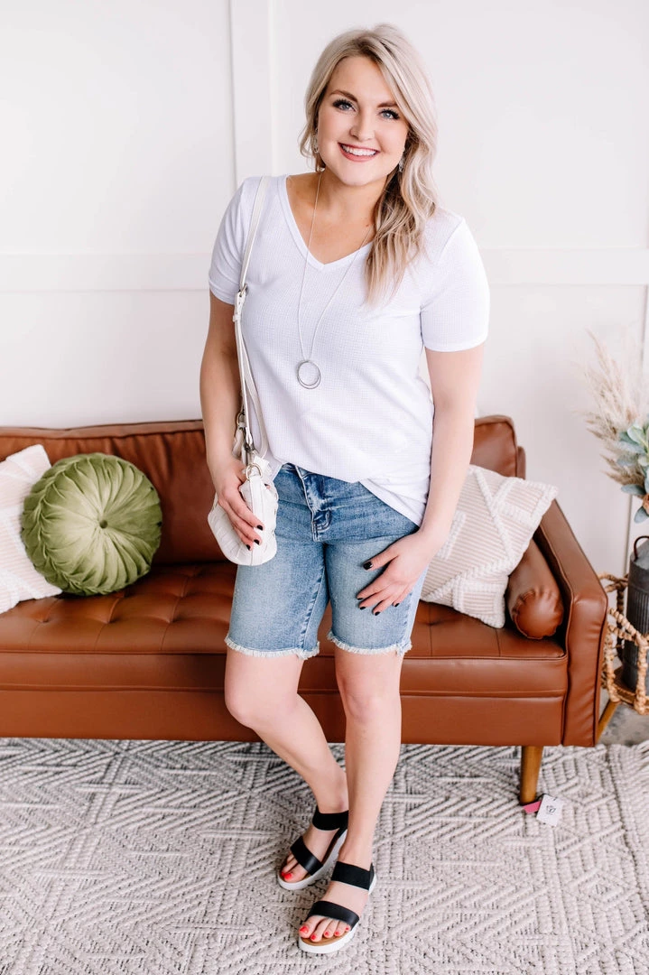 No Ship Drop Ship En Pointe V Neck Knit Top In White 9 No Ship Drop Ship En Pointe V Neck Knit Top In White