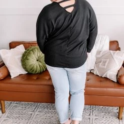 No Ship Drop Ship New Arrivals Cross My Back Dolman Top In Black