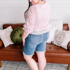 No Ship Drop Ship The Bees Knees Hi Rise Judy Blue Bermuda Shorts