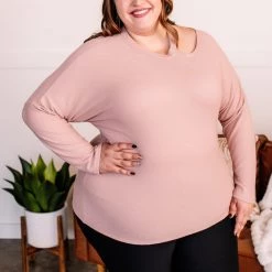 No Ship Drop Ship New Arrivals Not Cutout For This Mock Neck Top In Champagne