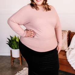 No Ship Drop Ship New Arrivals Not Cutout For This Mock Neck Top In Champagne