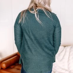 No Ship Drop Ship Brush Your Cares Away Button Up Top In Hunter Green New Arrivals