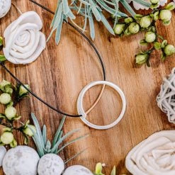 No Ship Drop Ship New Arrivals Joy Susan 2 Tone Black Leather Pendant Necklace