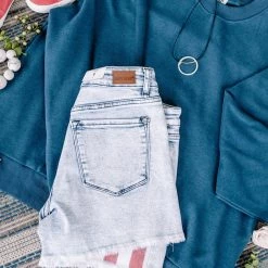 No Ship Drop Ship Get Fleeced Crewneck Sweatshirt In Harbor New Arrivals