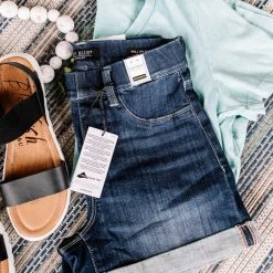 No Ship Drop Ship Pull A Fast One Judy Blue Jean Jegging Shorts