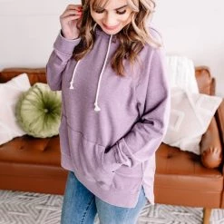 No Ship Drop Ship New Arrivals Hint Of Spring Lilac Hoodie
