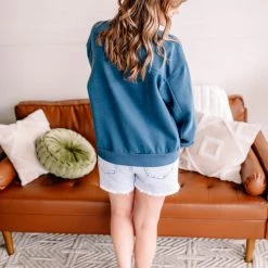 No Ship Drop Ship Get Fleeced Crewneck Sweatshirt In Harbor New Arrivals