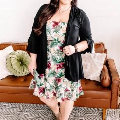 No Ship Drop Ship Fantasy Island Tropical Print Dress