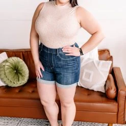 No Ship Drop Ship Pull A Fast One Judy Blue Jean Jegging Shorts