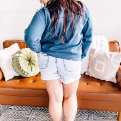 No Ship Drop Ship Get Fleeced Crewneck Sweatshirt In Harbor New Arrivals