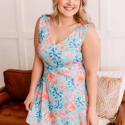 No Ship Drop Ship That Figures A-Line Floral Dress New Arrivals