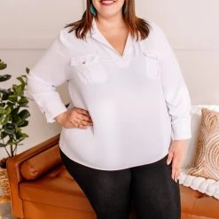 No Ship Drop Ship New Arrivals Hot Under The Collar Top In White