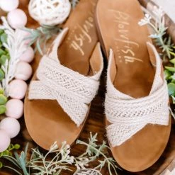 No Ship Drop Ship New Arrivals Natural River Jute Blowfish Sandal