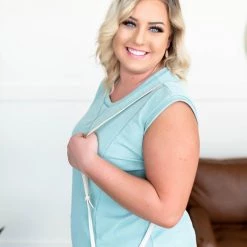 No Ship Drop Ship Sage My Name Sleeveless Top New Arrivals