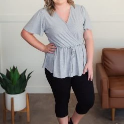 No Ship Drop Ship Come Along With Me Top In Gray