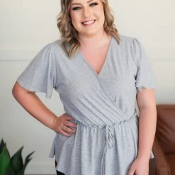 No Ship Drop Ship Come Along With Me Top In Gray