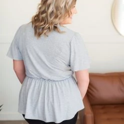 No Ship Drop Ship Come Along With Me Top In Gray