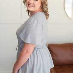 No Ship Drop Ship Come Along With Me Top In Gray