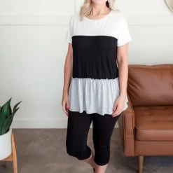 No Ship Drop Ship Bend The Rules Top In Ivory And Black