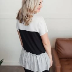 No Ship Drop Ship Bend The Rules Top In Ivory And Black