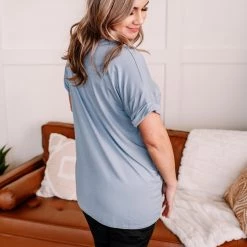 No Ship Drop Ship New Arrivals Pocketful Of Basics In Iced Blue