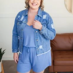 No Ship Drop Ship New Arrivals Mainstream French Blue Summer Romper