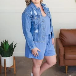 No Ship Drop Ship New Arrivals Mainstream French Blue Summer Romper