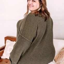No Ship Drop Ship Winter Is Coming Sweater In Olive