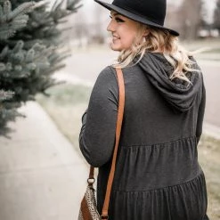 No Ship Drop Ship New Arrivals Tier Me A River Hoodie In Charcoal